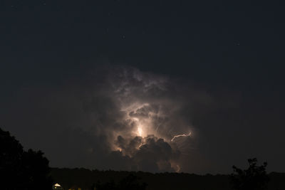 Low angle view of lightning in sky