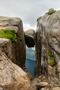 Rock formations on mountain