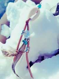 Low angle view of a horse on tree against sky