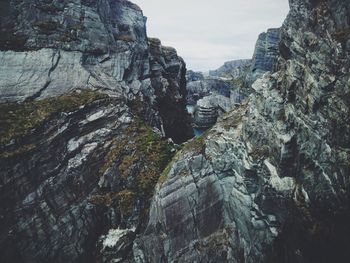 Scenic view of rocky mountains