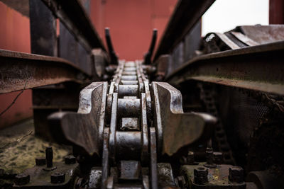 Close-up of old train