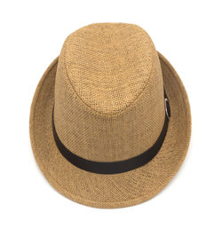 Close-up of hat against white background