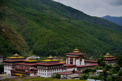 High angle view of a building