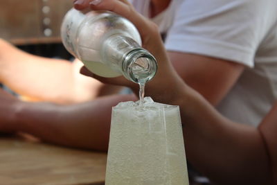 Close-up of water drinking glass