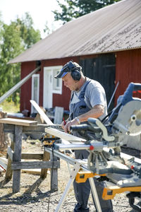 Carpenter at work