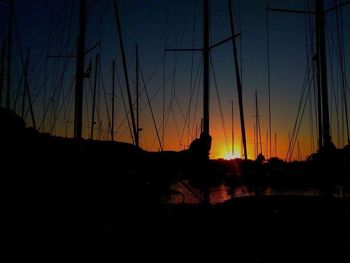 Silhouette of landscape during sunset