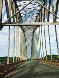 View of bridge in longest river in indonesia , mahakam bridge