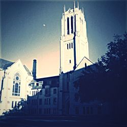 Low angle view of church against sky