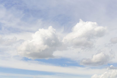 Low angle view of clouds in sky