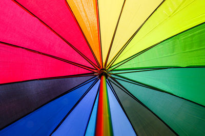 Low angle view of multi colored umbrella