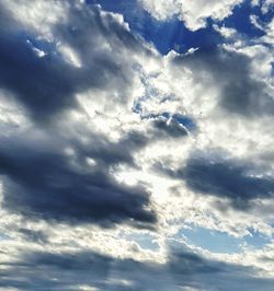 Low angle view of clouds in sky