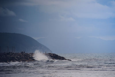 Scenic view of sea against sky