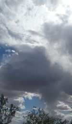 Low angle view of cloudy sky