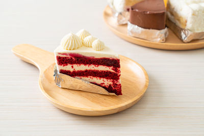 Close-up of dessert on table