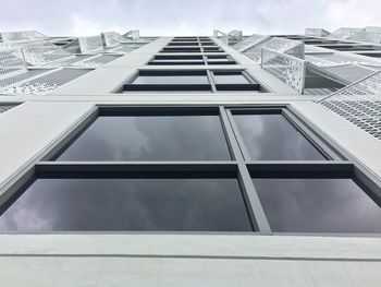 Low angle view of modern building against sky