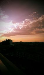 Buildings at sunset