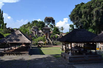 View of temple on building