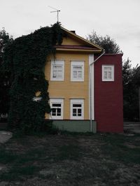 Exterior of house against clear sky