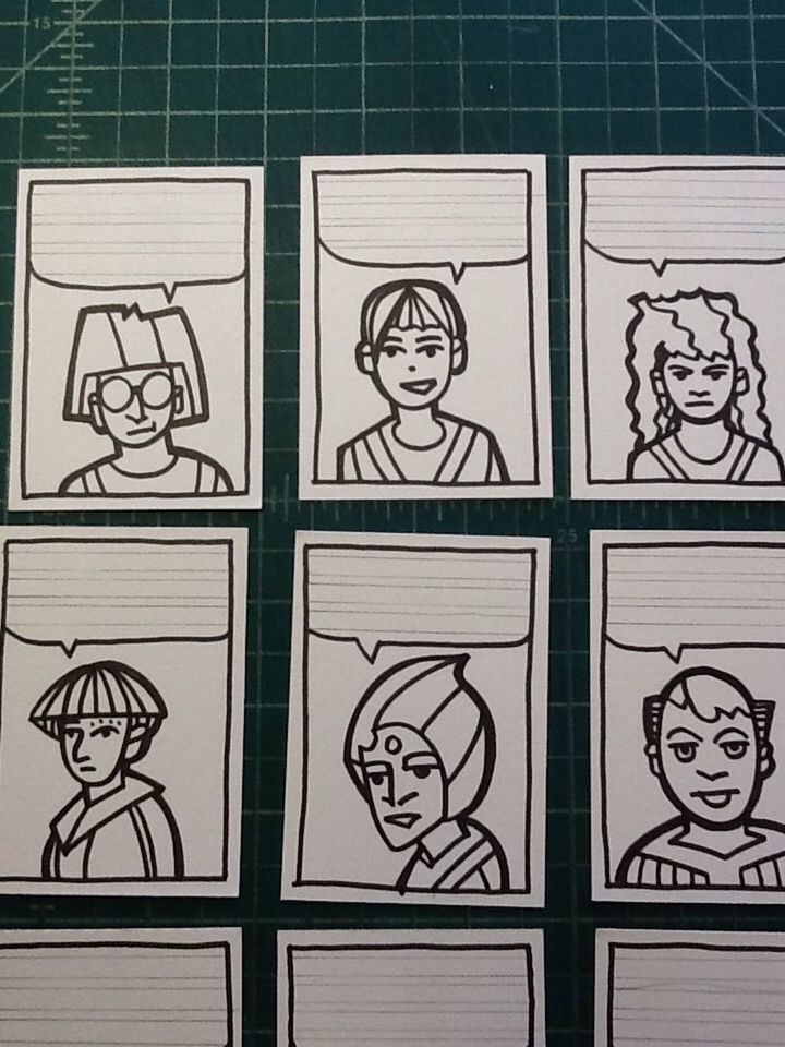 Now I have to make them say something. Art Sketchcard Drawing