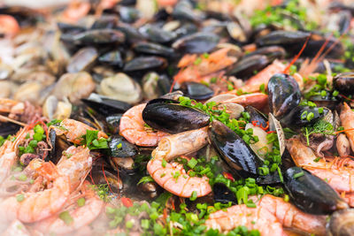 Close-up of fish for sale in market