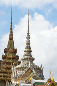 Low angle view of traditional building against sky