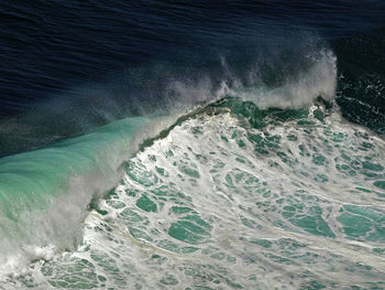 Waves splashing in sea