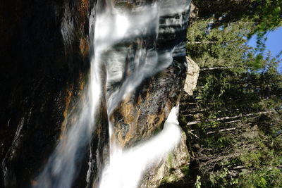 Scenic view of waterfall