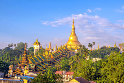 View of temple building against sky