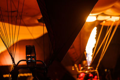 Close-up of hot air balloon outdoors