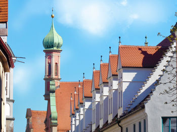 Low angle view of buildings against sky