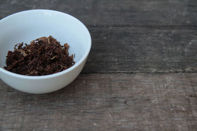 Close-up of bowl on table