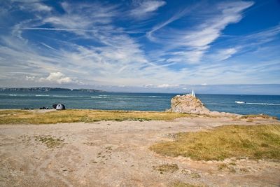 Scenic view of sea against sky