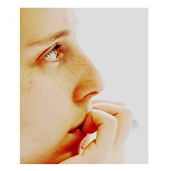 Close-up portrait of a young woman