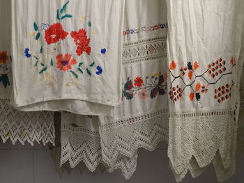 Close-up of decoration hanging against wall at home