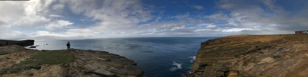 Panoramic view of sea against sky