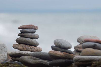 Close-up of stones on stones