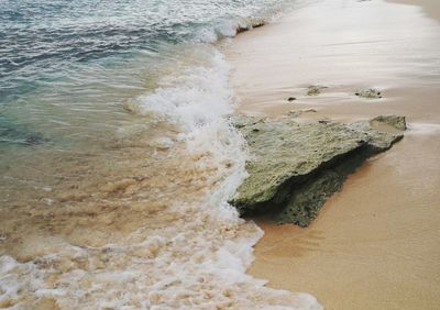 High angle view of beach