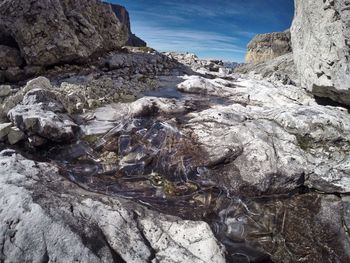 Scenic view of rocky mountains