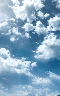 Low angle view of clouds in sky