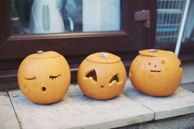 Close-up of pumpkins