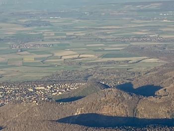 High angle view of agricultural field