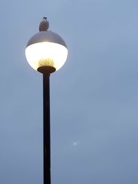 Low angle view of street light against sky