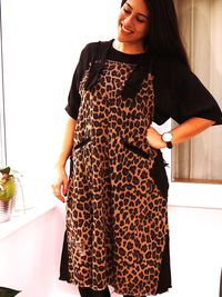 Beautiful woman standing at home