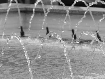Close-up of water drops on soccer ball