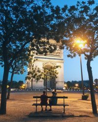 People sitting in park