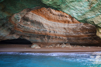 Beautiful view of the algar of benagil cave from the boat