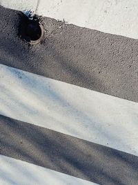 High angle view of shadow on street