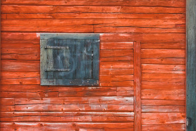 Closed door of old building