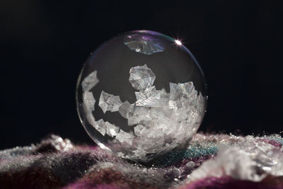 Close-up of crystal ball