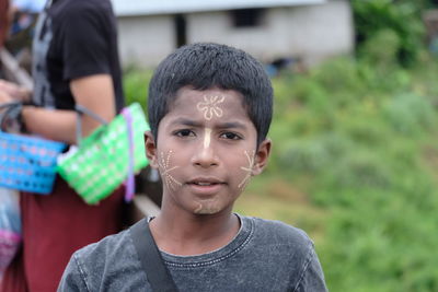 Close-up portrait of boy